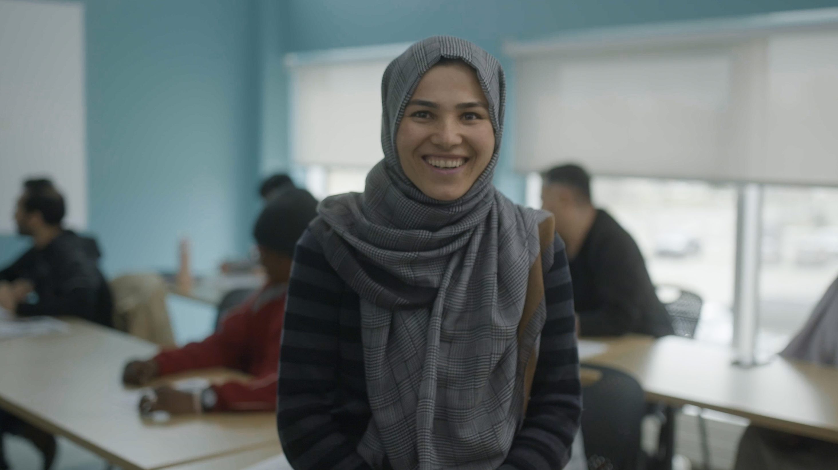 Woman smiling