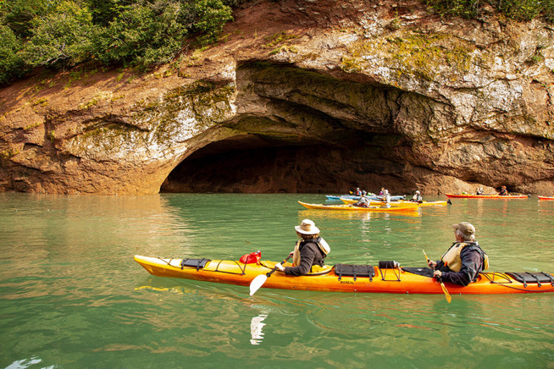 people kayaking in bay of fundy