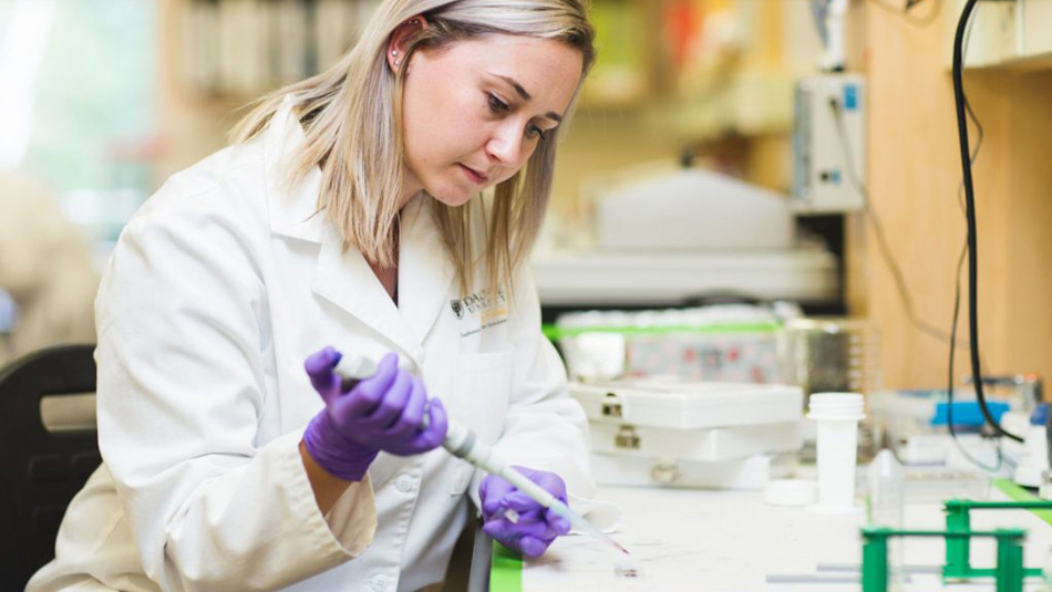 woman in lab