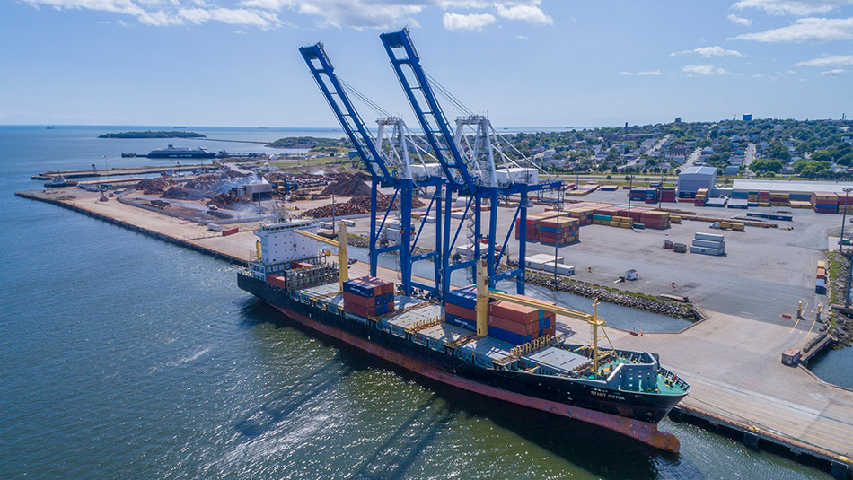 cargo ship docked