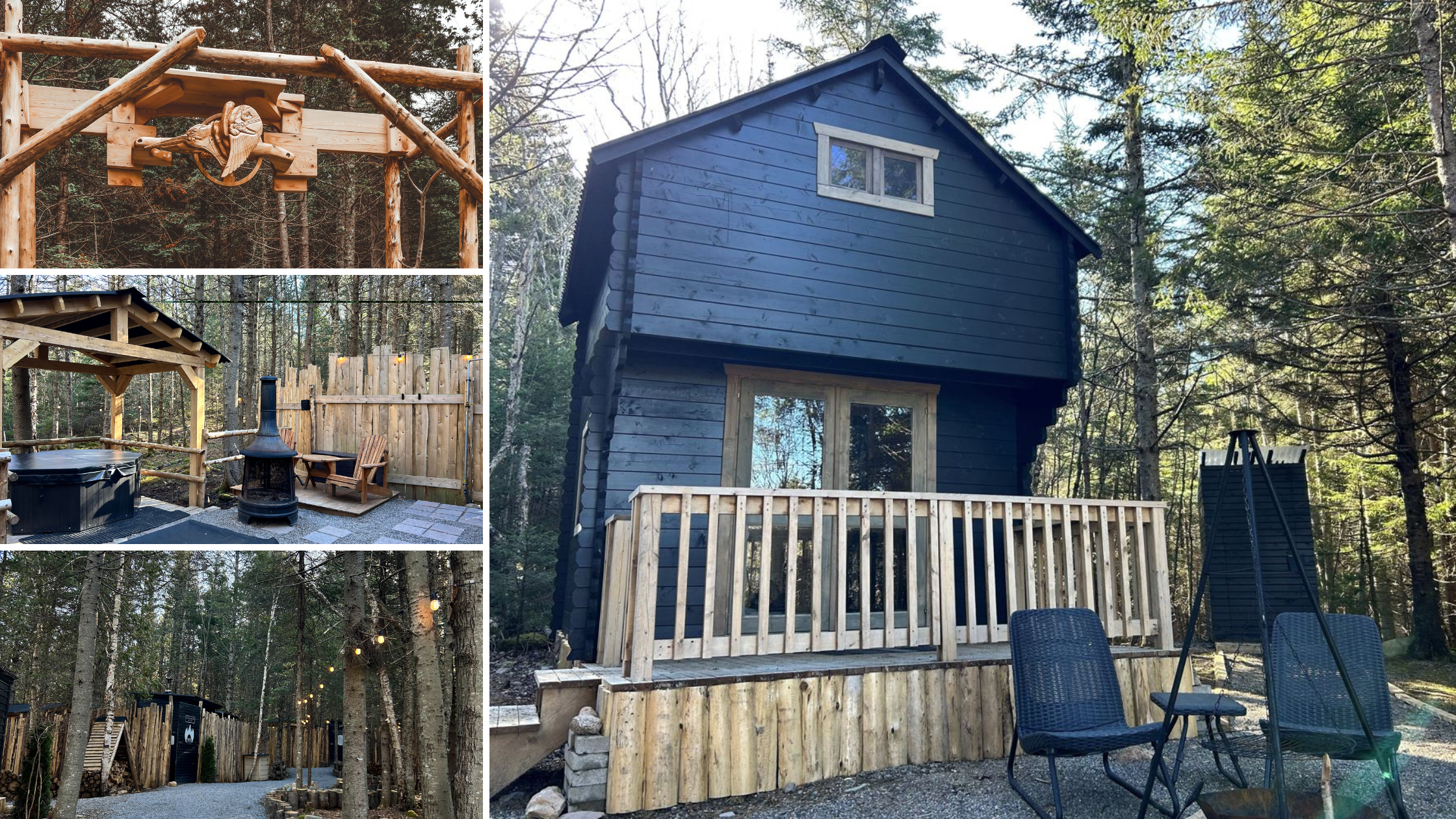 collage of photos - La Belle Cabane 