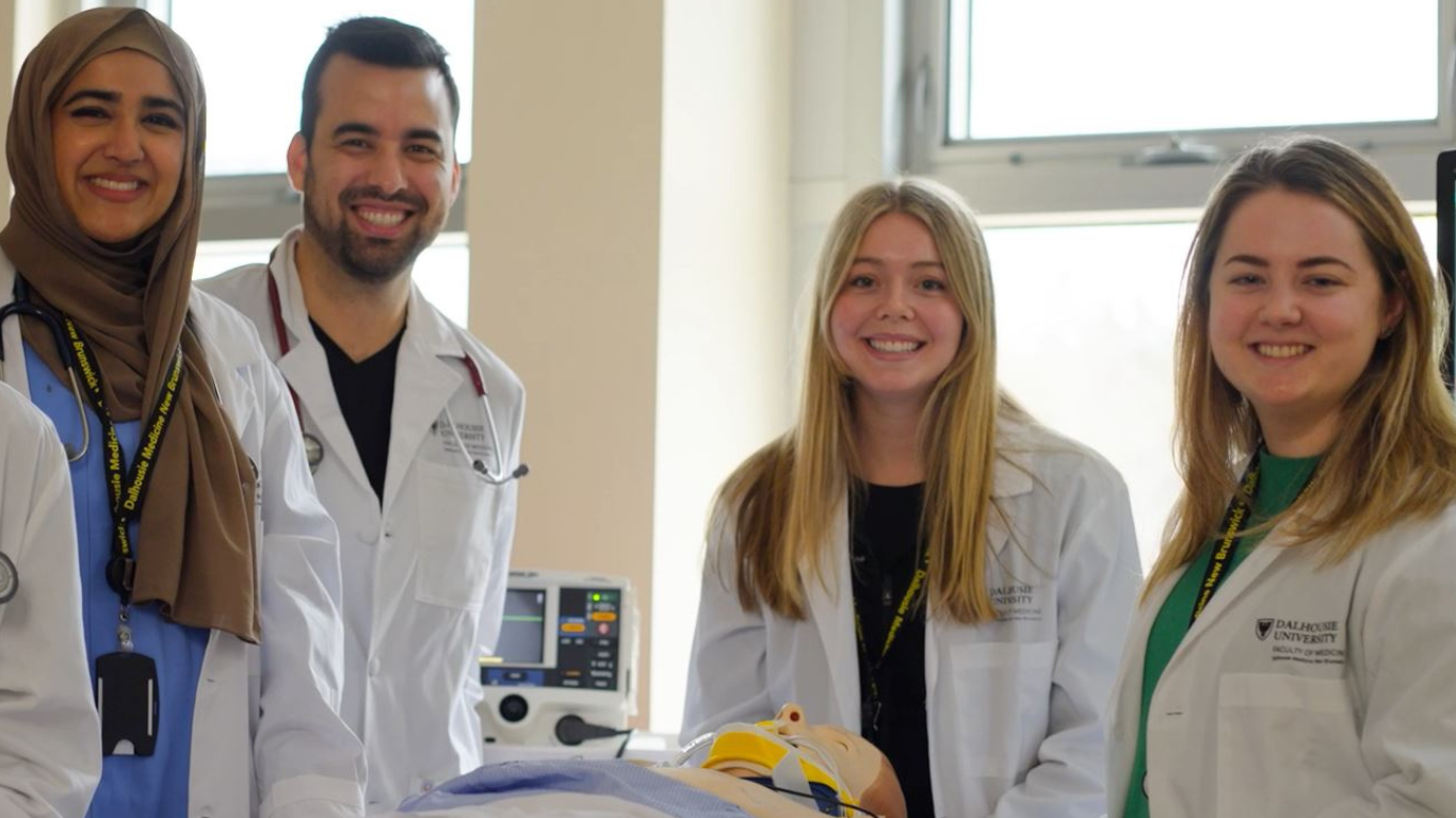 a group of medical students smiling
