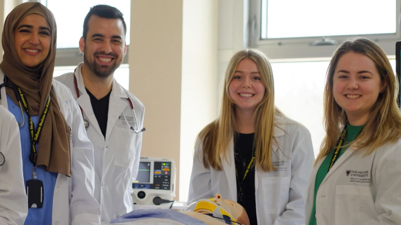 a group of medical students smiling 