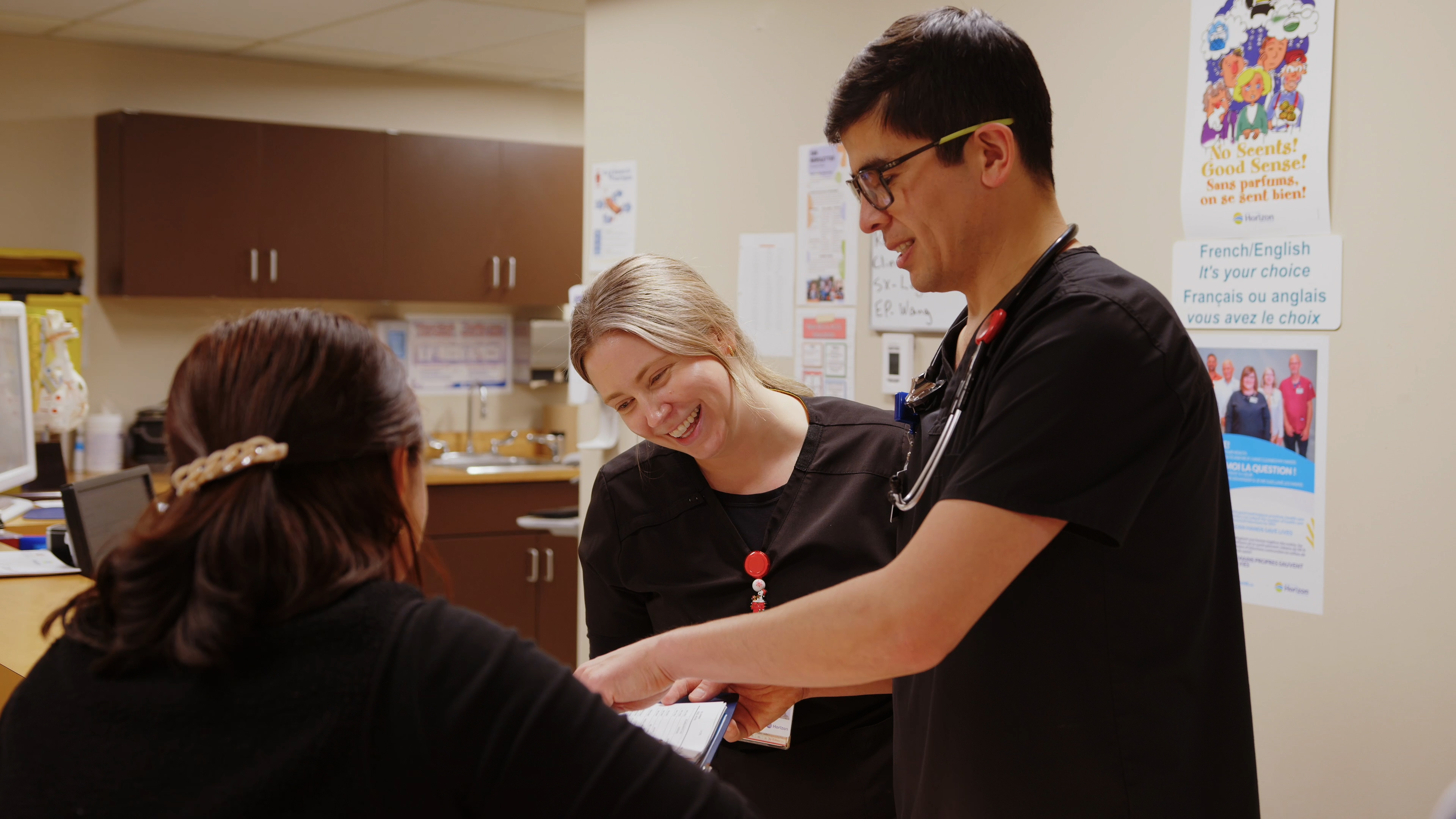 Healthcare professionals working together